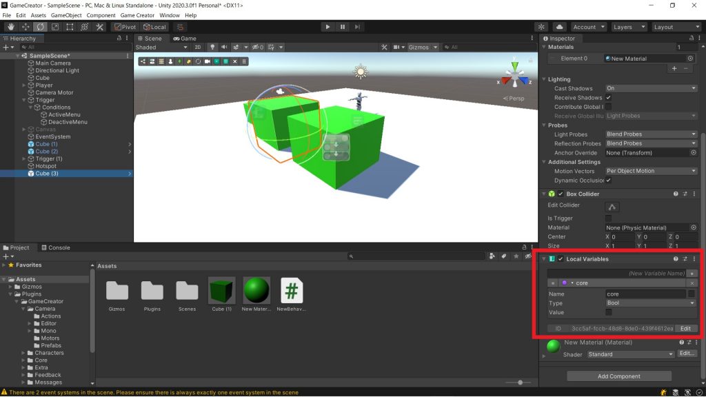【Game Creator】変数の使い方【Variables】【Unityアセット】 ゲーム開発65535 Ver2